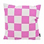 Gek op kussens! Checker Roze Kussenhoes | 45x45 cm | Katoen/Polyester