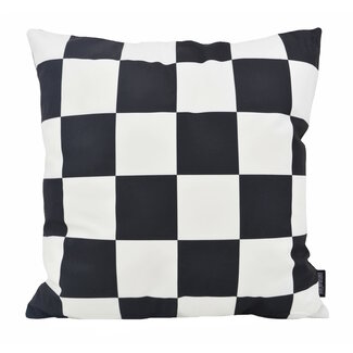 Gek op kussens! Sierkussen Checker Zwart | 45 x 45 cm | Katoen/Polyester