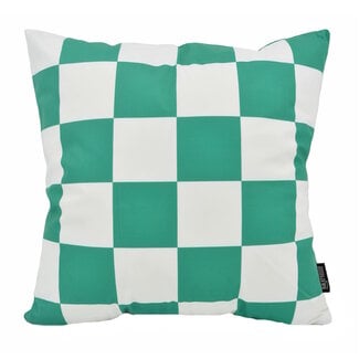 Gek op kussens! Sierkussen Checker Groen | 45 x 45 cm | Katoen/Polyester