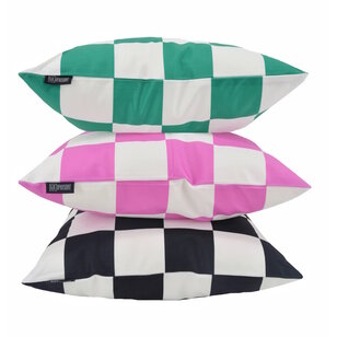 Sierkussen Checker Roze | 45 x 45 cm | Katoen/Polyester