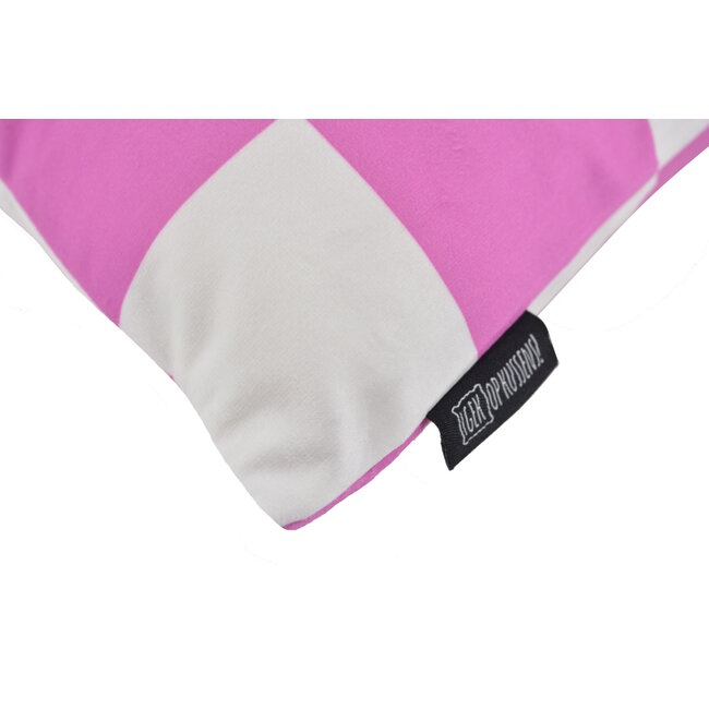 Sierkussen Checker Roze | 45 x 45 cm | Katoen/Polyester