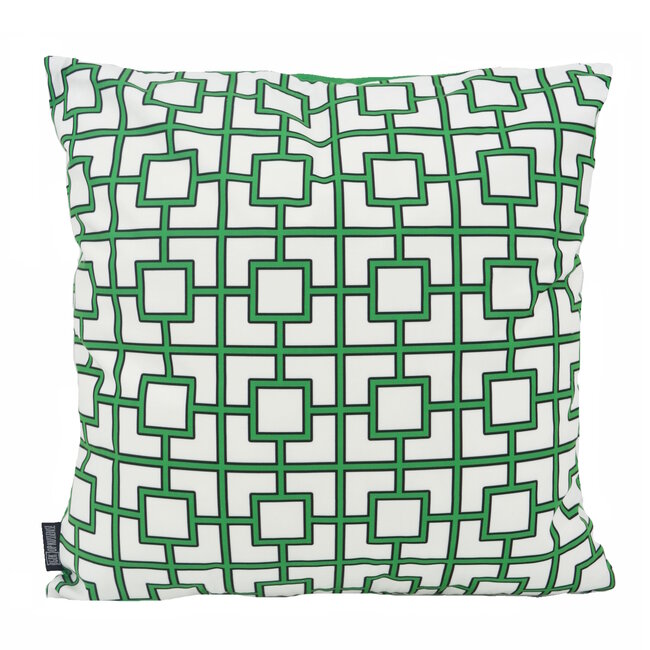 Graphic Chain Groen Kussenhoes | 45x45 cm | Katoen/Polyester