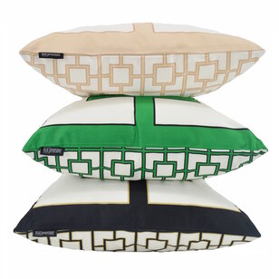 Graphic Chain Groen Kussenhoes | 45x45 cm | Katoen/Polyester