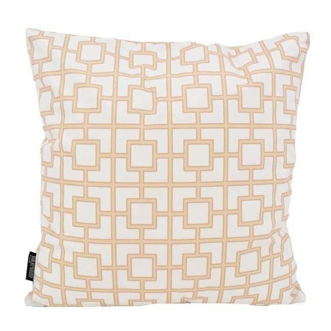 Graphic Chain Beige Kussenhoes | 45x45 cm | Katoen/Polyester