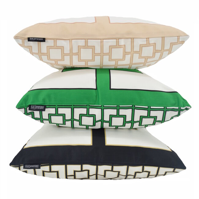 Graphic Chain Beige Kissenbezug | 45x45 cm | Baumwolle/Polyester