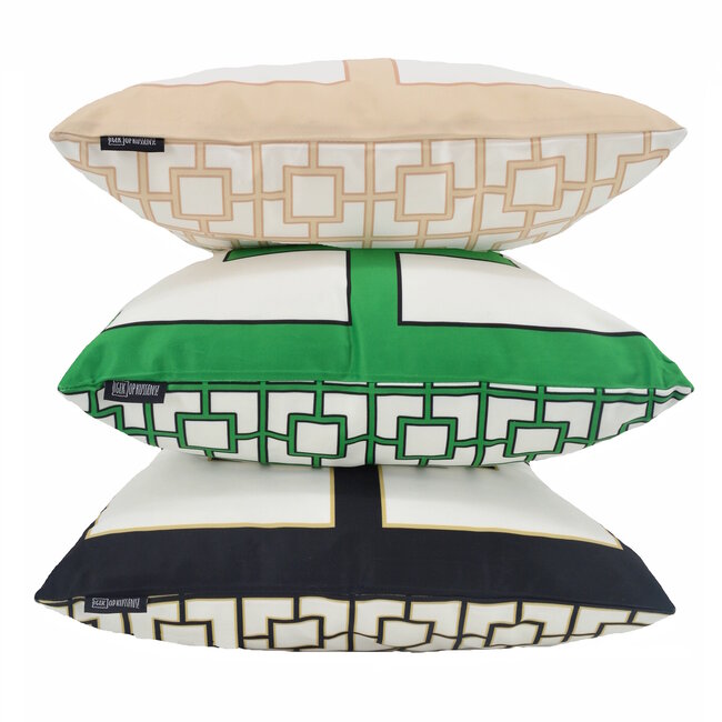 Sierkussen Graphic Chain Zwart | 45 x 45 cm | Katoen/Polyester