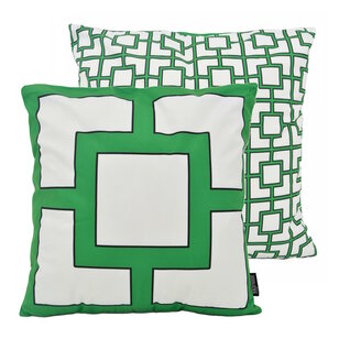 Sierkussen Graphic Chain Groen | 45 x 45 cm | Katoen/Polyester
