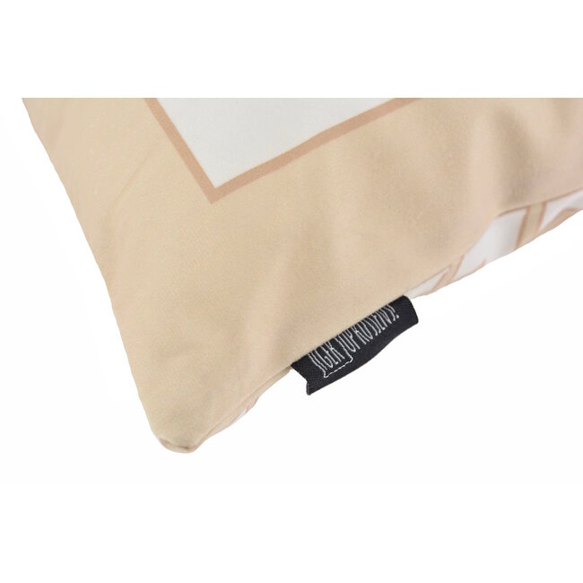 Sierkussen Graphic Chain Beige | 45 x 45 cm | Katoen/Polyester