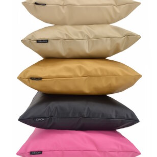 Cuir Fuchsia Kussenhoes | 45x45 cm | PVC/PU Leder