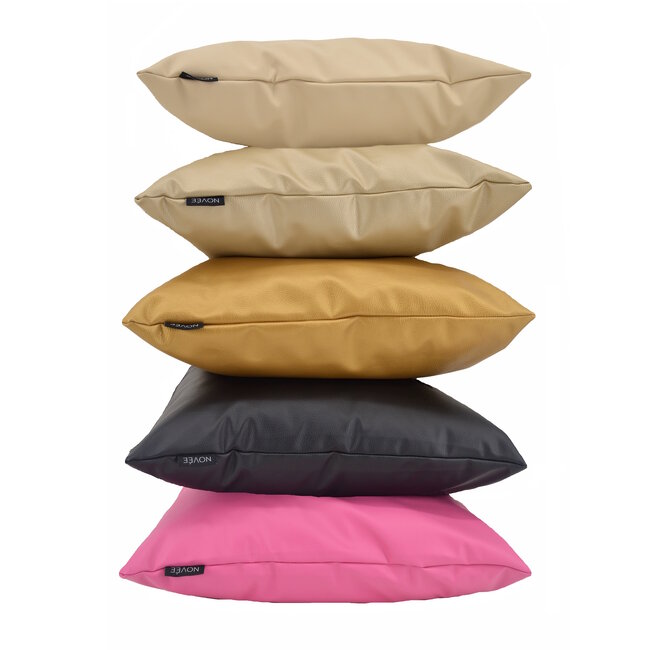 Cuir Fuchsia | 45 x 45 cm | Kussenhoes | PVC / PU Leder