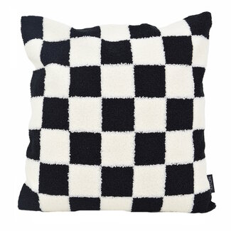 NOVÉE Bouclé Checker Kissenbezug | 45x45 cm | Baumwolle/Polyester