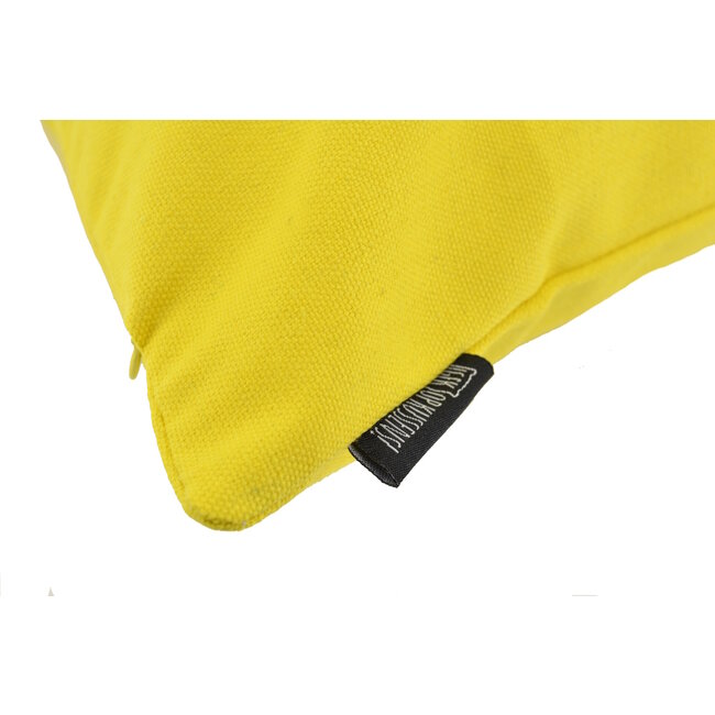 Uni Geel Kussenhoes | 45x45 cm | Katoen/Polyester