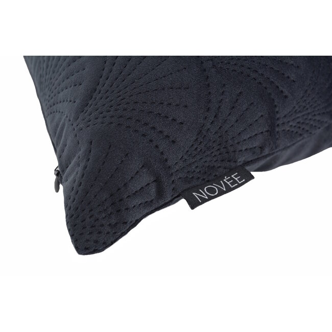 Velvet Shell Schwarz Kissenbezug | 45x45 cm | Samt/Polyester