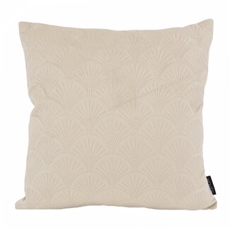 NOVÉE Velvet Shell Beige Kissenbezug | 45x45 cm | Samt/Polyester