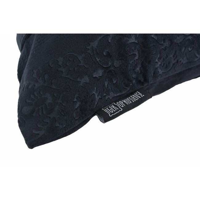 Velvet Versaille Schwarz Kissenbezug | 45x45 cm | Samt/Polyester