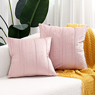 Velvet Versaille Rosa Kissenbezug | 45x45 cm | Samt/Polyester