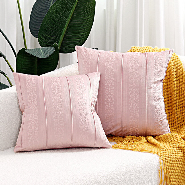 Velvet Versaille Roze | 45 x 45 cm | Kussenhoes | Velvet / Polyester
