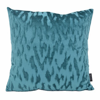 NOVÉE Velvet Stain Petrol Kissenbezug | 45x45 cm | Samt/Polyester