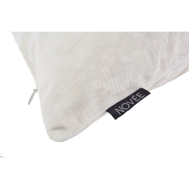Velvet Stain Weiß Kissenbezug | 45x45 cm | Samt/Polyester