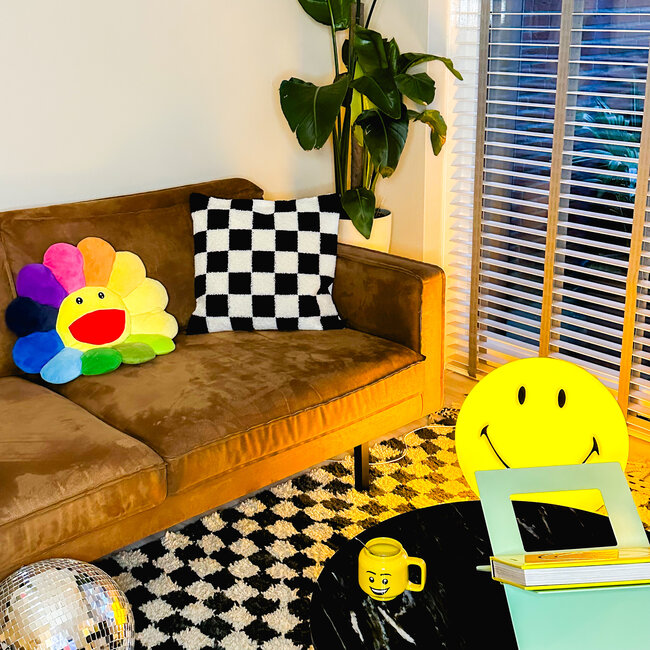 Bouclé Checker Kissenbezug | 45x45 cm | Baumwolle/Polyester