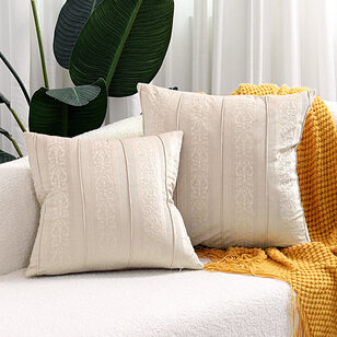 Sierkussen Velvet Versaille Beige | 45 x 45 cm | Velvet / Polyester