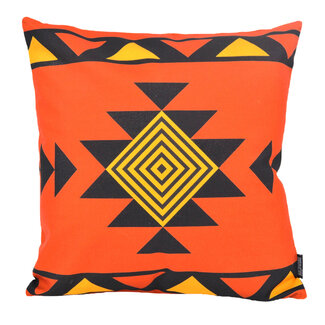 Gek op kussens! Sierkussen Ibiza Oranje/Roest - Outdoor | 45 x 45 cm | Katoen/Polyester