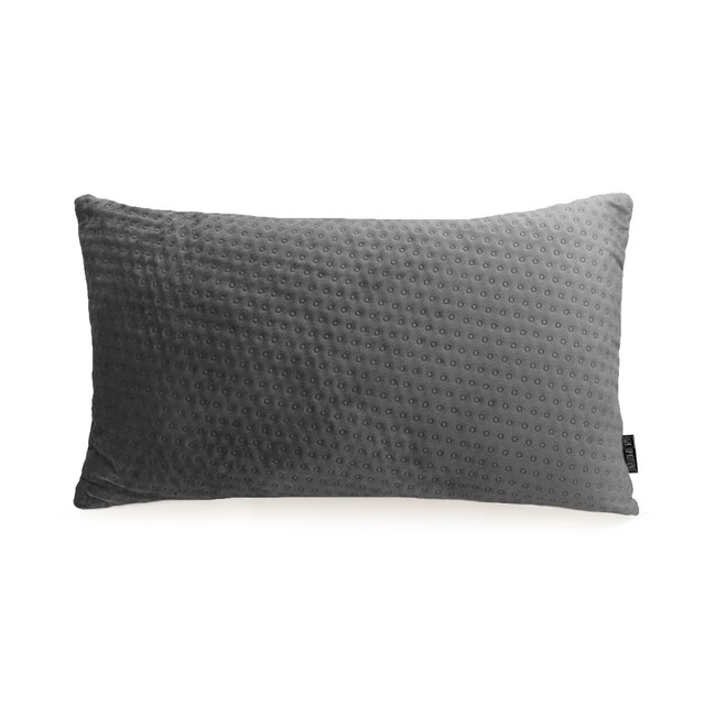 Sierkussen Dark Grey Button Velvet | 30 x 50cm | Velvet/Polyester