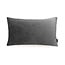 Sierkussen Dark Grey Button Velvet | 30 x 50cm | Velvet/Polyester