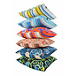 Flower/Stripe - Blauw Outdoor Kussenhoes | 45x45 cm | Katoen