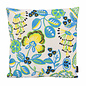 Flower/Stripe - Outdoor Gelb Kissenbezug | 45x45 cm | Baumwolle