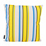 Flower/Stripe - Geel Outdoor Kussenhoes | 45x45 cm | Katoen