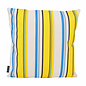 Flower/Stripe - Outdoor Gelb Kissenbezug | 45x45 cm | Baumwolle