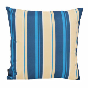 Flower/Stripe - Petrol Outdoor Kussenhoes | 45x45 cm | Katoen