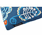 Flower/Stripe - Petrol Outdoor Kussenhoes | 45x45 cm | Katoen