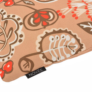 Flower/Stripe - Beige Outdoor Kussenhoes | 45x45 cm | Katoen