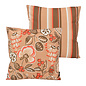 Flower/Stripe - Outdoor Beige Kissenbezug | 45x45 cm | Baumwolle