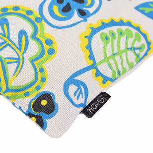 Sierkussen Flower / Stripe - Geel Outdoor | 45 x 45 cm | Katoen