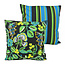 Sierkussen Flower / Stripe - Zwart Outdoor | 45 x 45 cm | Katoen