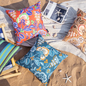 Flower/Stripe - Rood Outdoor Kussenhoes | 45x45 cm | Katoen