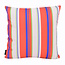 Flower/Stripe - Outdoor Rot Kissenbezug | 45x45 cm | Baumwolle