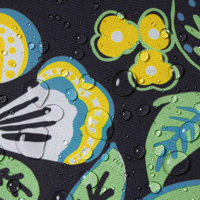 Flower/Stripe - Zwart Outdoor Kussenhoes | 45x45 cm | Katoen