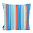 Flower/Stripe - Outdoor Blau Kissenbezug | 45x45 cm | Baumwolle