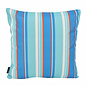 Flower/Stripe - Blauw Outdoor Kussenhoes | 45x45 cm | Katoen