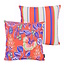 Sierkussen Flower / Stripe - Rood Outdoor | 45 x 45 cm | Katoen