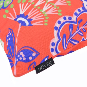 Sierkussen Flower / Stripe - Rood Outdoor | 45 x 45 cm | Katoen