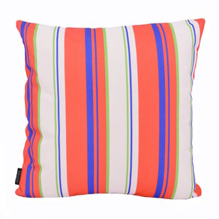 Sierkussen Flower / Stripe - Rood Outdoor | 45 x 45 cm | Katoen