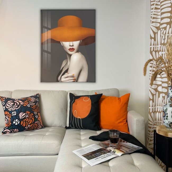 Uni Oranje Kussenhoes | 45x45 cm | Katoen/Polyester