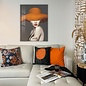 Uni Oranje Kussenhoes | 45x45 cm | Katoen/Polyester