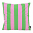 Gek op kussens! Streep Groen/Roze Kussenhoes | 45x45 cm | Katoen/Polyester