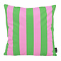 Streep Groen/Roze Kussenhoes | 45x45 cm | Katoen/Polyester
